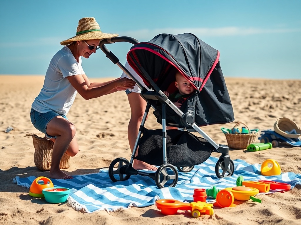 preventiemedicala.ro | Utilizarea stroller-ului la plajă: sfaturi și trucuri